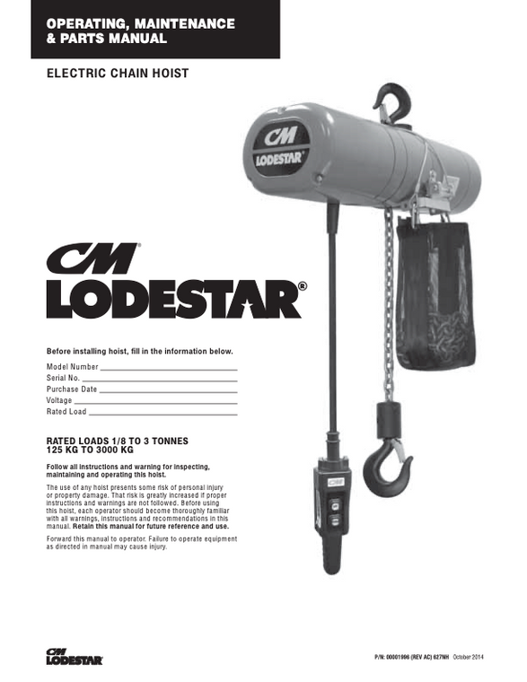 CM Lodestar NH Manual