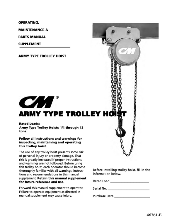 CM Cyclone Army Type Manual