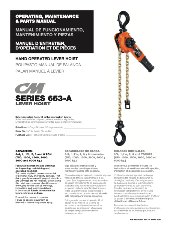 CM 653a Manual