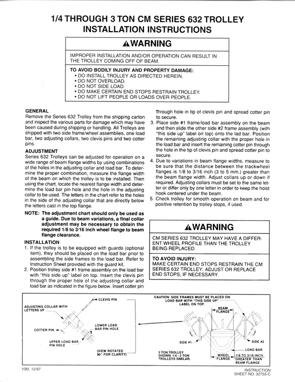 CM 632 Trolley Manual
