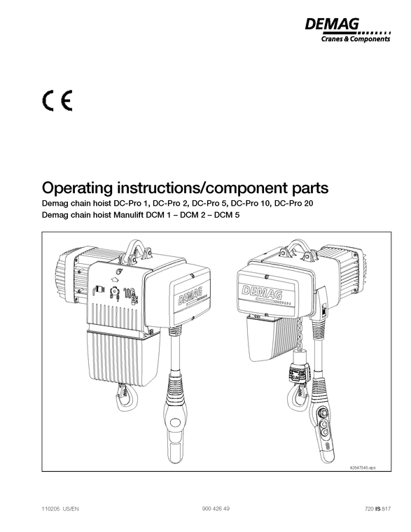 Demag DC-Pro Series Electric Chain Hoist Manual
