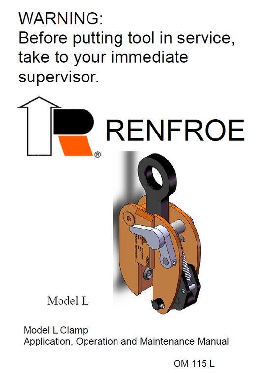 J.C. Renfroe Model L Clamp Manual