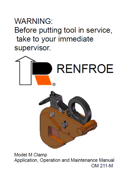 J.C. Renfroe Model M Clamp Manual