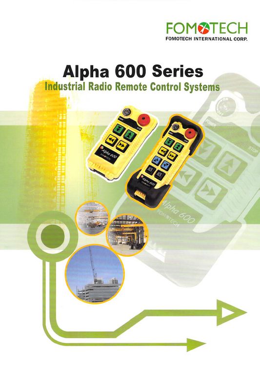 Fomotech Alpha 600 Industrial Remote Control Brochure