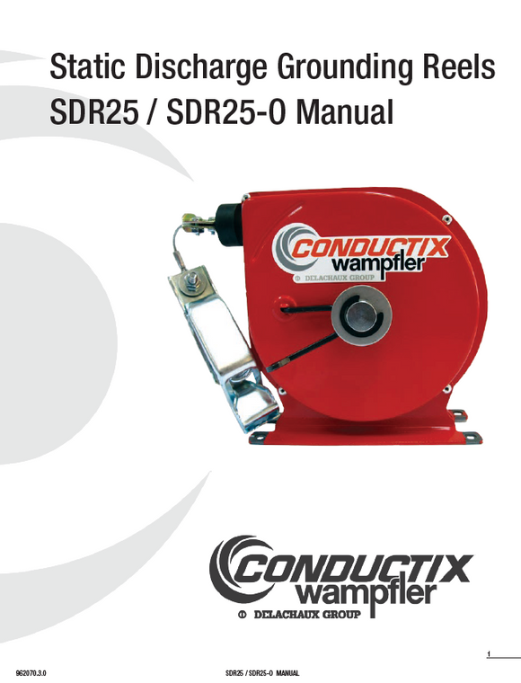 Conductix SDR25 & SDR25-0  Static Discharge Grounding Reels Manual