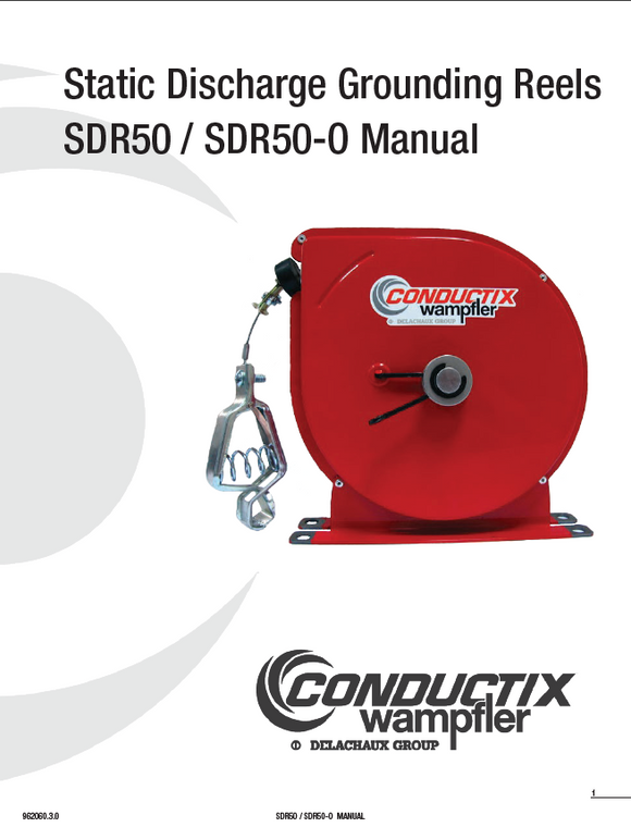 Conductix SDR50 & SDR50-0  Static Discharge Grounding Reels Manual