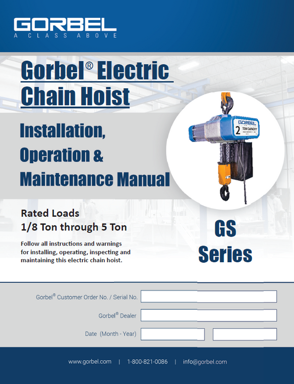 Gorbel Electric Chain Hoist Manual