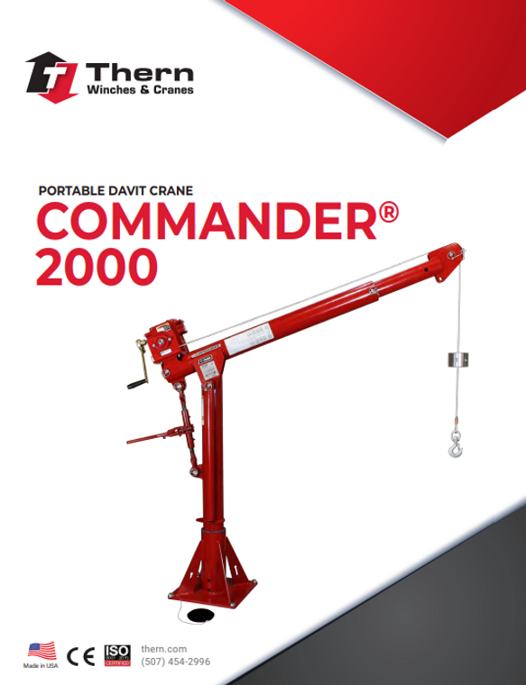 Thern Commander 2000 Portable Davit Crane Brochure