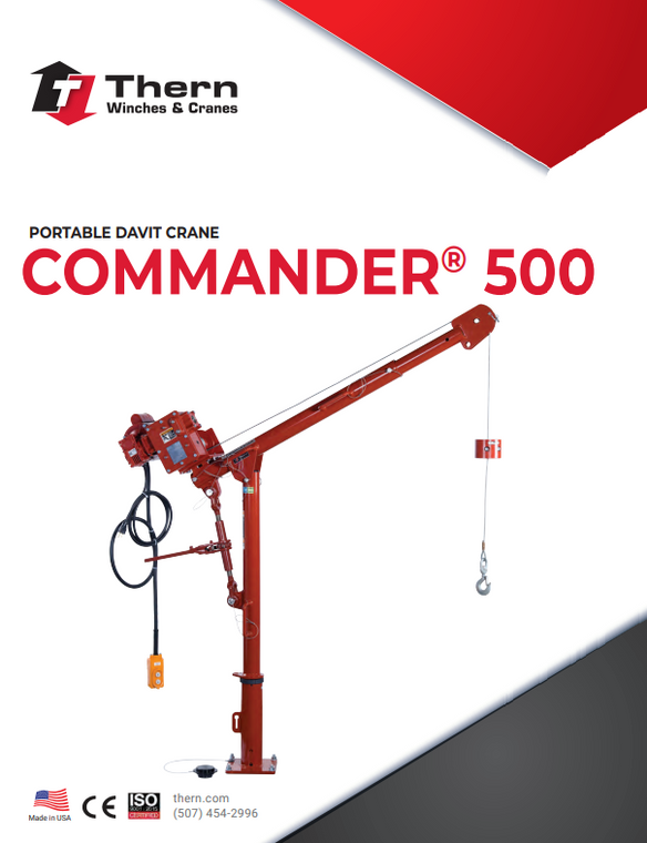 Thern Commander 500 Portable Davit Crane Manual