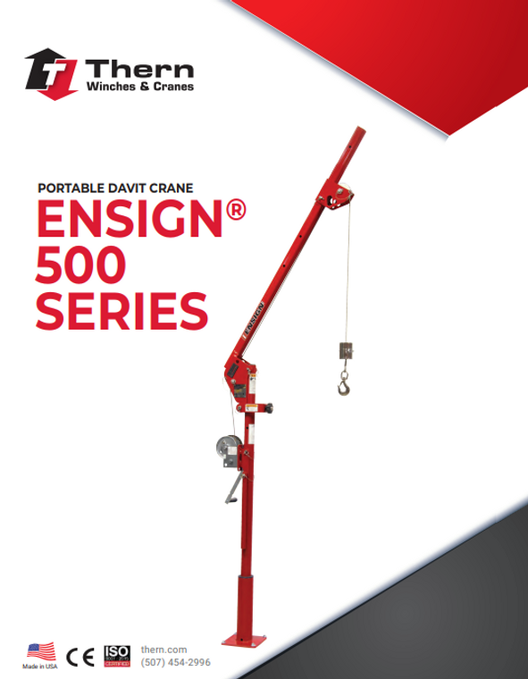 Thern Ensign 500 Portable Davit Crane Manual