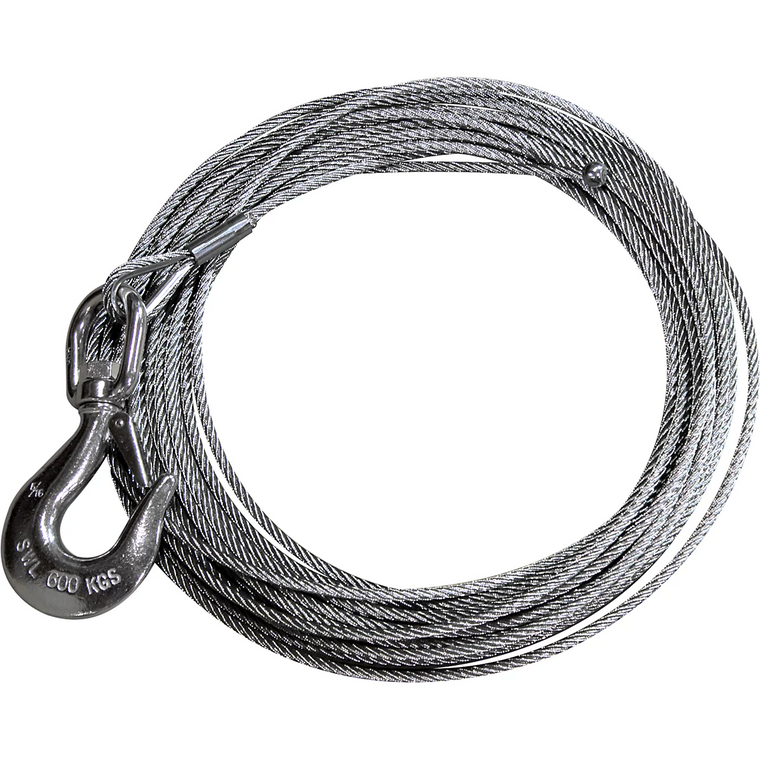 Thern Wire Stainless Steel Rope Assembly - 3/16 in x 20 ft