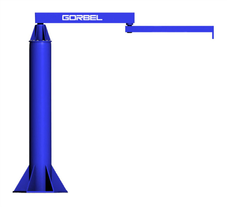  Gorbel Model AJ360F - 1000 lb. Free Standing Articulating Jib Crane, 8 ft. HUB 