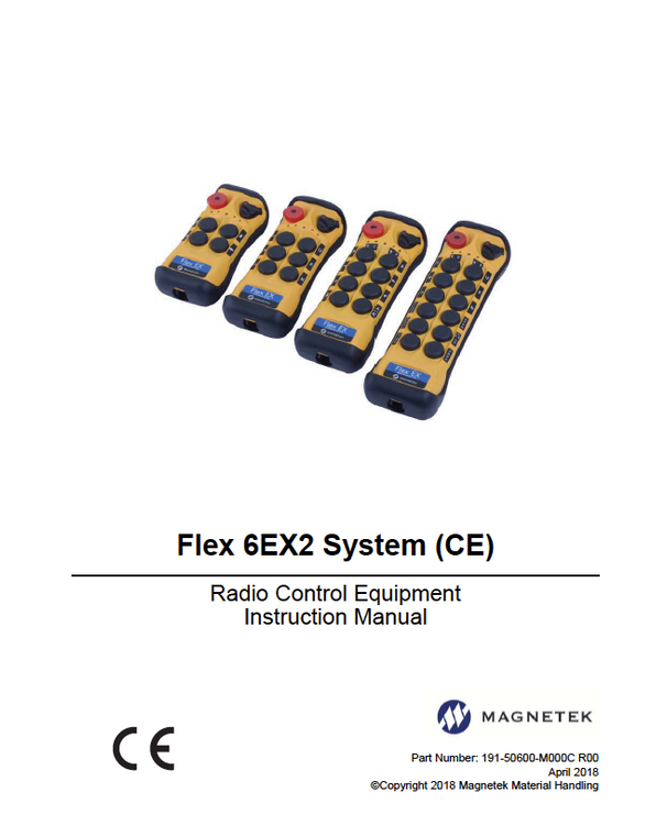 Magnetek Flex 6EX2 Radio Control Manual