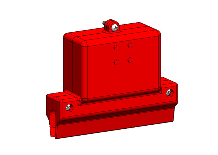 Conductix 8-Bar, Power Feed Component, Case Only, 500A High Heat