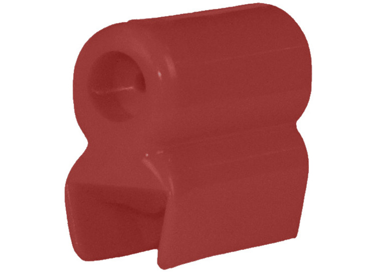 Conductix 8-Bar Transfer Cap, End, 40A to 350A Bar, Red Lexan