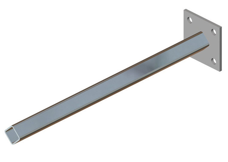Conductix Collector Mounting Bar, Single-Post, 1.0 in sq, 16 in L