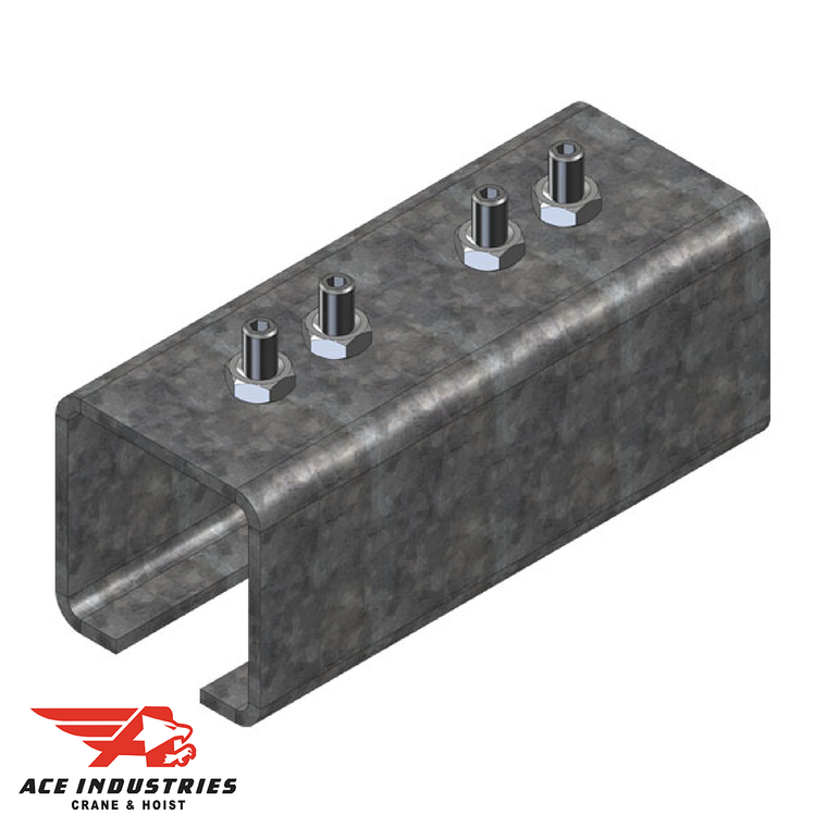 Conductix Heavy Duty C-Track Track Joint: Galvanized steel. Seamlessly connect tracks XA-22210 and XA-21805.