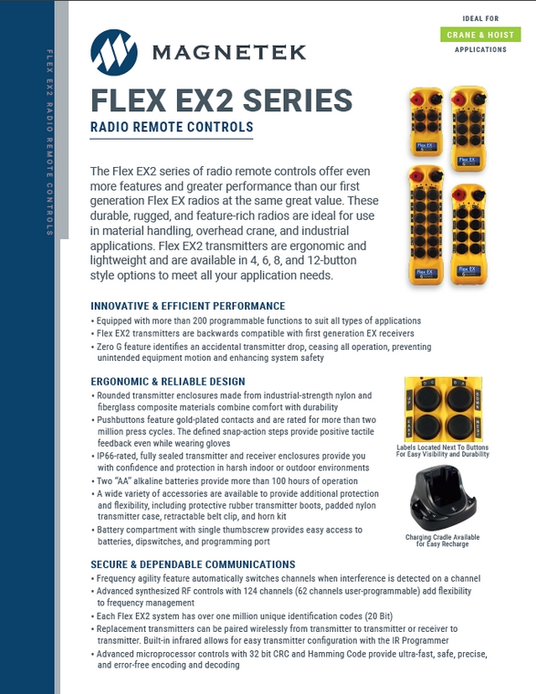 Magnetek Flex-EX2 Radio Remote Controls Brochure