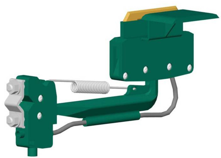 Conductix Safe-Lec 2 Collector, 50A, Ground (Green) With Deflector Left-Hand