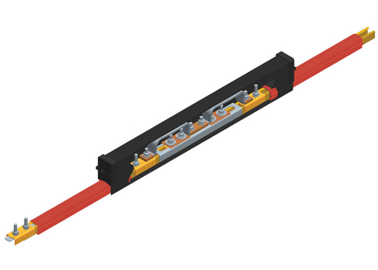 Conductix Safe-Lec 2 Expansion Section 14.76 ft., 400A Copper, Red Medium Heat Polycarbonate Cover, w/ Splice Joint