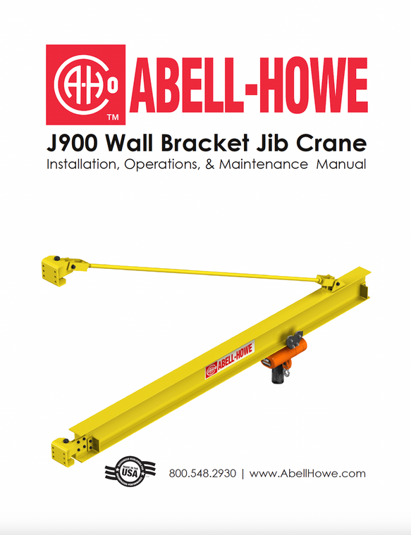 Abell-Howe J900 – Wall Mounted Tie Rod Jib Crane Manual