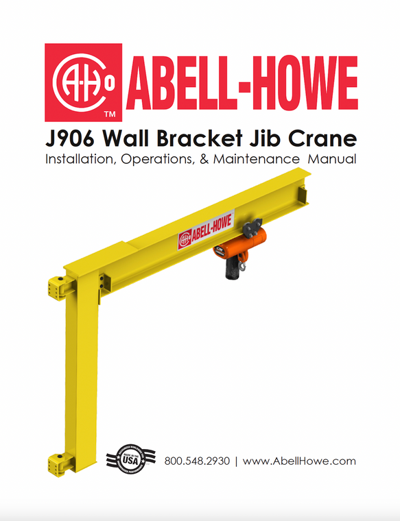 Abell-Howe J906FCT – Full Cantilever Wall Mounted Jib Crane Manual