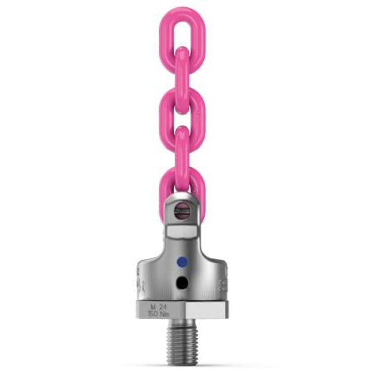 Rud 0.63 Ton Pink Swivel Chain Lifting Point - Caldwell Heavy Duty Lifting Point front angle Rud 0.63 Ton Pink Swivel Chain Lifting Point - Caldwell Heavy Duty Lifting Point front angle