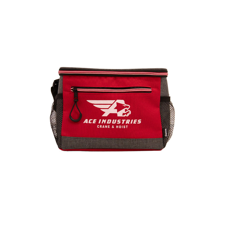Red Koozie brand Ace logo lunchbox