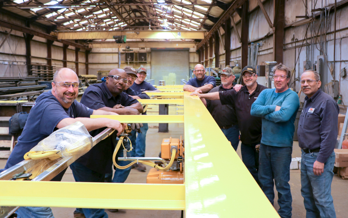 Braselton, GA overhead crane manufacturing team
