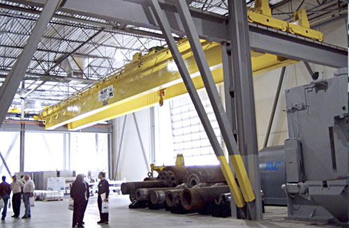 Ace industries top running double girder overhead crane photo
