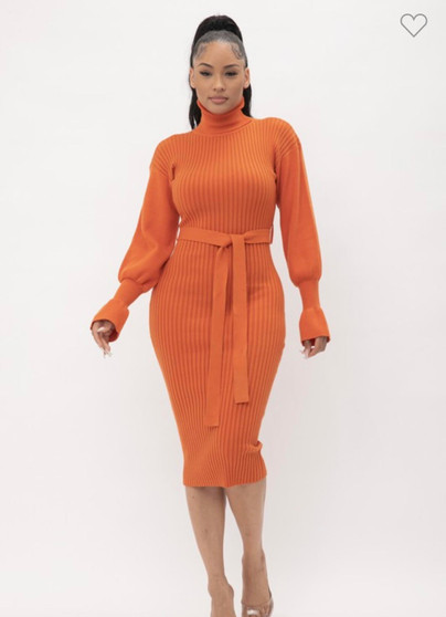 Pumpkin Sweater Dress 
