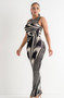 Tiera Maxi Dress (Black/White)