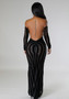 Morticia Black Out Dress