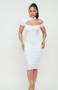 Star Brite One Arm Dress (White)
