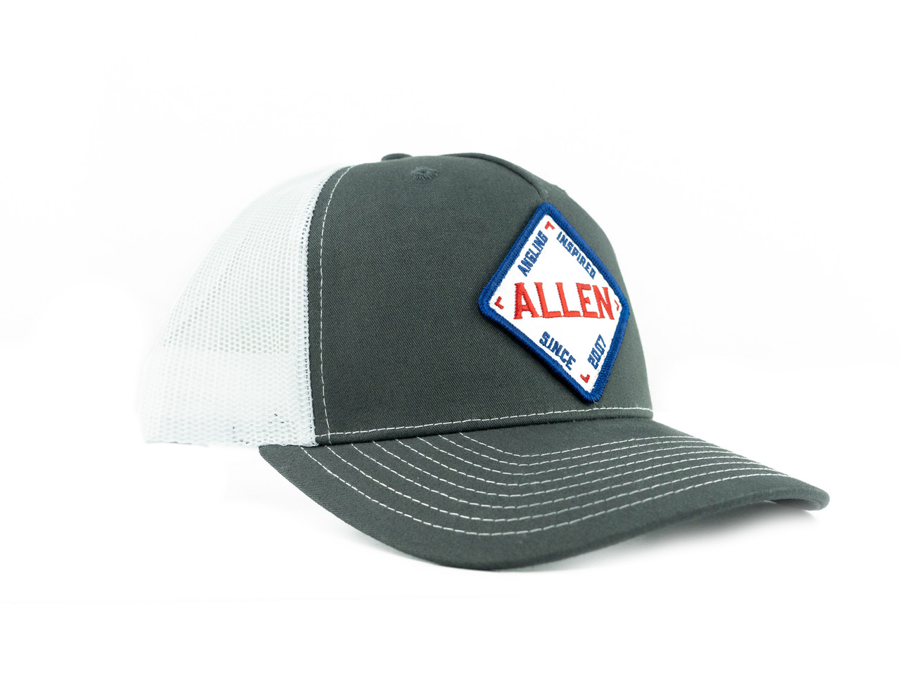 Allen Diamond Patch Hat - Grey - Allen Fly Fishing