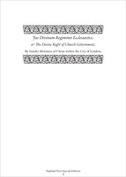 Jus Divinum Regiminis Ecclesiastici: The Divine Right of Church Government (Coldwell) Jus Divinum Regiminis Ecclesiastici: The Divine Right of Church Government (Coldwell)