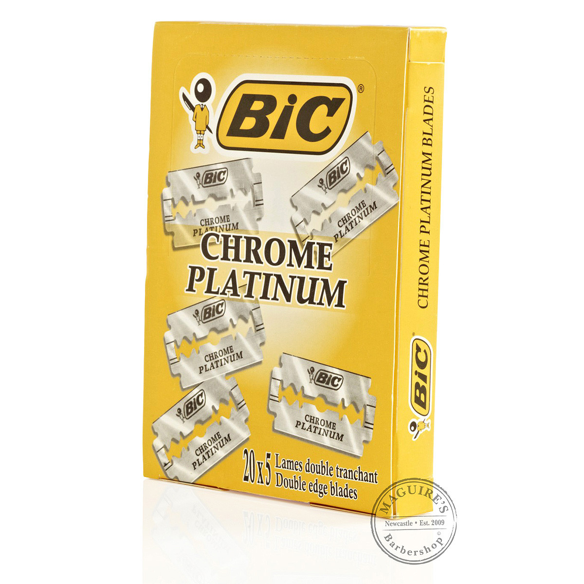 BIC Chrome Platinum Double Edge (DE) Razorblade MAGUIRE'S