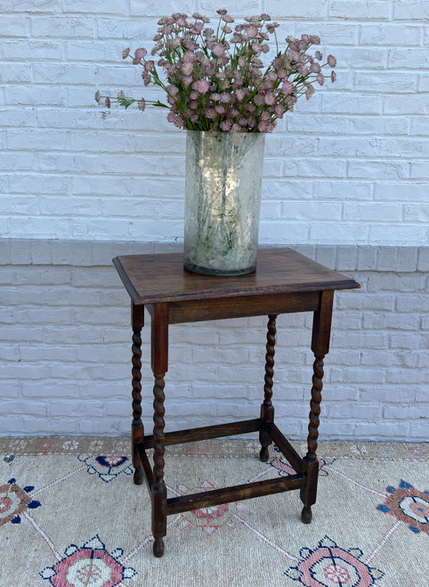 English Barley Twist Side Table