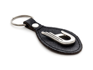 Handmade Leather Keychain featuring a riveted metal D-Logo.

A heavy-duty keychain that shouldn't be missing on any Duesenberg owner's keyring. Carry the Classic D-Logo with you everywhere you go.
Handmade in Canada.