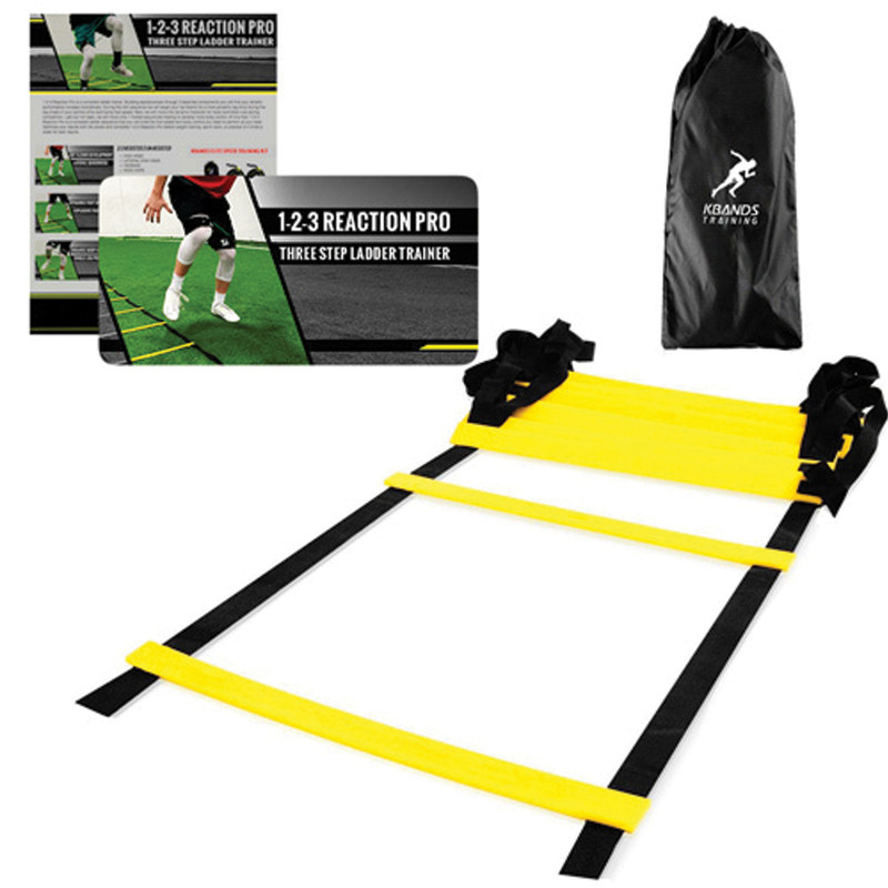 11 Rung - 15ft - Durable Speed and Agility Ladder. (Includes 1-2-3 Reaction Pro Training Program. 