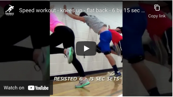 Kbands hip flexor wall drill for youth athletes