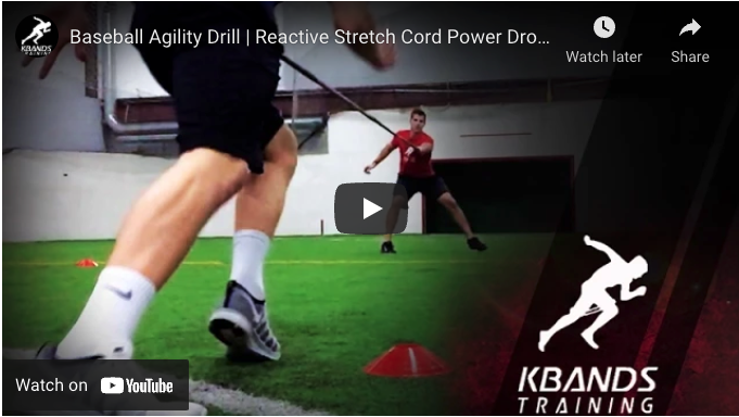Baseball Agility Drill | Reactive Stretch Cord Power Drop Sets