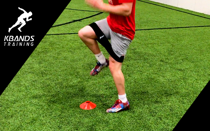 Agility Football Drill With Loop Resistance Bands