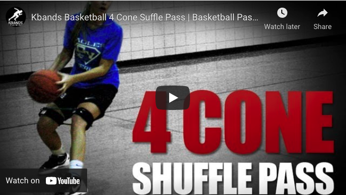Basketball Passing Drills: Kbands Four Cone Shuffle Pass