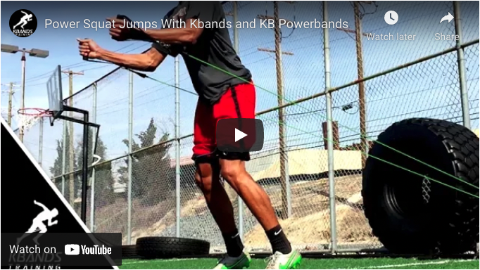 Power Squat Jumps With Kbands and KB Powerbands