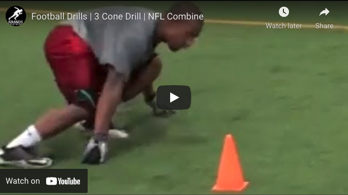 3 Cone Drill | NFL Combine Test | Football Player