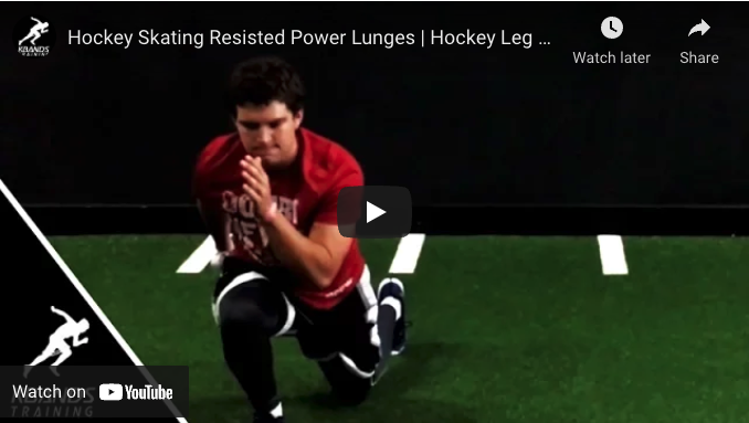 Hockey Skating Resisted Power Lunges