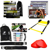 Kbands Football Pro Kit Includes Kbands Plus Advanced Blue Resistance Bands, Speed Ladder, Agility Cones, 1-2-3 Reaction Pro Ladder Training and Athlete Performance 5 Week training Program. 