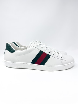 Gucci Men's Ace Leather Low-Top Sneakers