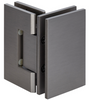 90 DEGREE  GLASS TO GLASS SQUARE HINGE BRUSHED NICKEL